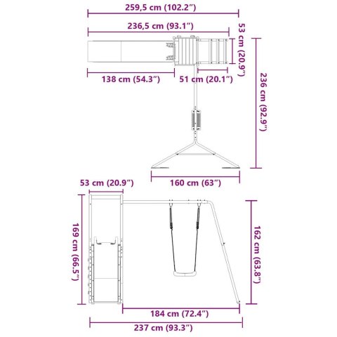 PLAC ZABAW DO OGRODU IMPREGNOWANE DREWNO SOSNOWE