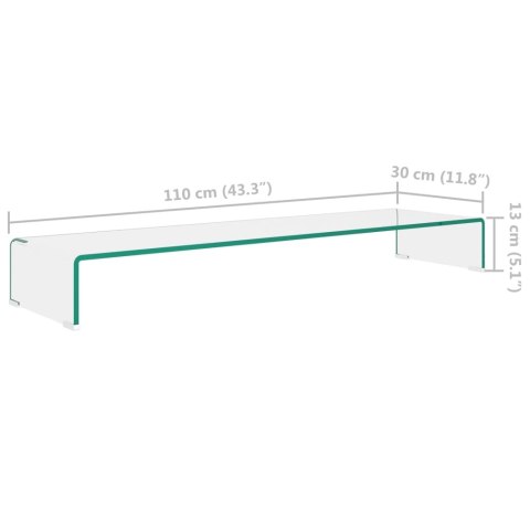 PODSTAWKA POD MONITOR / TELEWIZOR SZKLANA 110X30X13CM