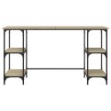 BIURKO DĄB SONOMA 140X50X75CM METAL,