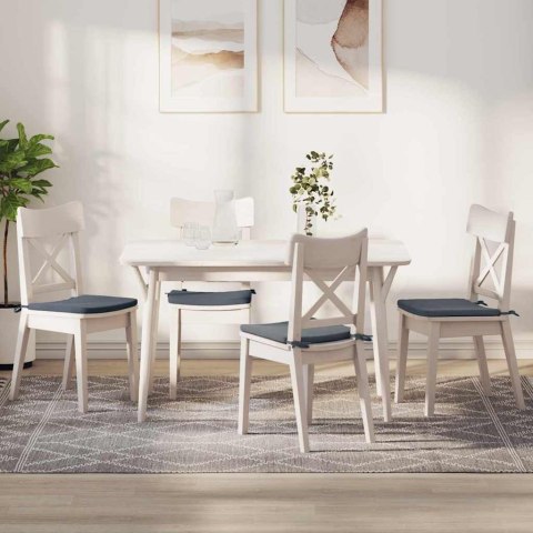 PODUSZKI NA SIEDZISKA 4 SZT. CIEMNOSZARY 40X40X3CM AKSAMIT