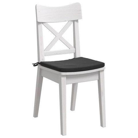 PODUSZKI NA SIEDZISKA 4 SZT. CZARNY 40X40X3CM AKSAMIT