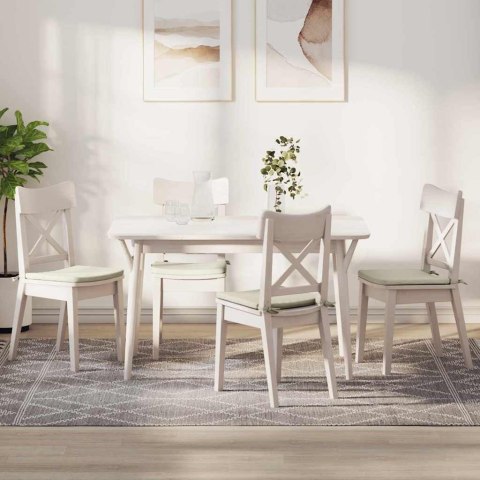 PODUSZKI NA SIEDZISKA 4 SZT. KREMOWY 40X40X3CM AKSAMIT