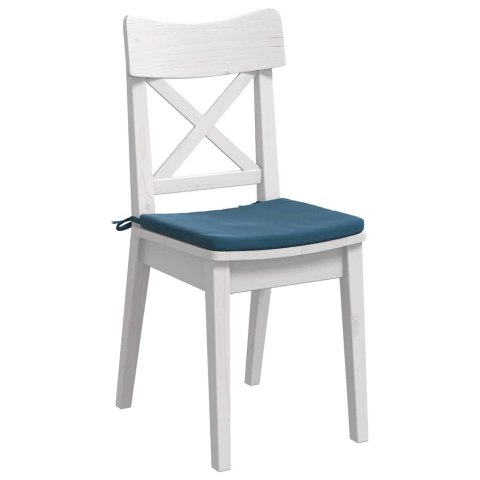 PODUSZKI NA SIEDZISKA 4 SZT. NIEBIESKI 40X40X3CM AKSAMIT