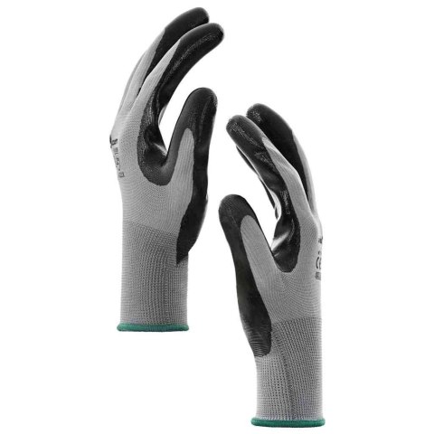 RĘKAWICE ROBOCZE 24 PCS SZARY I CZARNY 11 /XXL POLIESTER