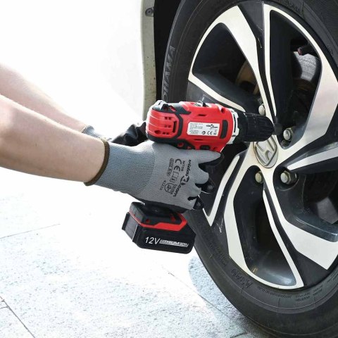 RĘKAWICE ROBOCZE 24 PCS SZARY I CZARNY 7 / S POLIESTER