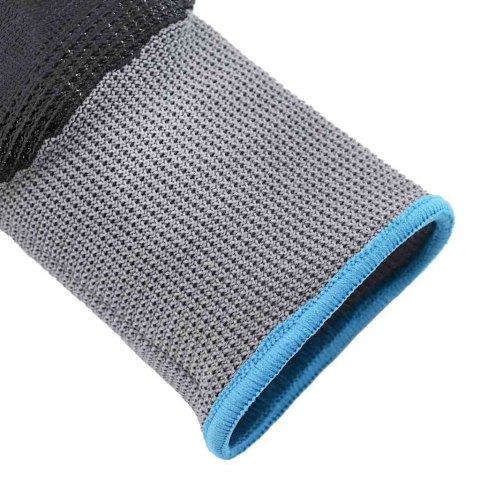 RĘKAWICE ROBOCZE 24 PCS SZARY I CZARNY 9 / L POLIESTER