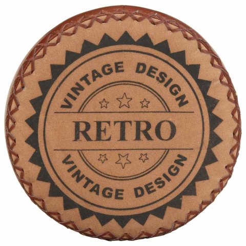 VidaXL Stołki barowe, 4 szt., skóra naturalna