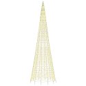 VidaXL Choinka świąteczna LED na maszcie flagowym 1534 diody LED Ciepła biel 500 cm