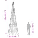 VidaXL Choinka świąteczna LED na maszcie flagowym 1534 diody LED Ciepła biel 500 cm