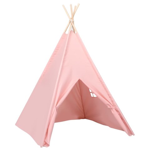 NAMIOT DZIECIĘCY TIPI Z TORBĄ PEACH SKIN RÓŻ 120X120X150CM