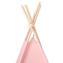 NAMIOT DZIECIĘCY TIPI Z TORBĄ PEACH SKIN RÓŻ 120X120X150CM