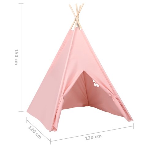 NAMIOT DZIECIĘCY TIPI Z TORBĄ PEACH SKIN RÓŻ 120X120X150CM