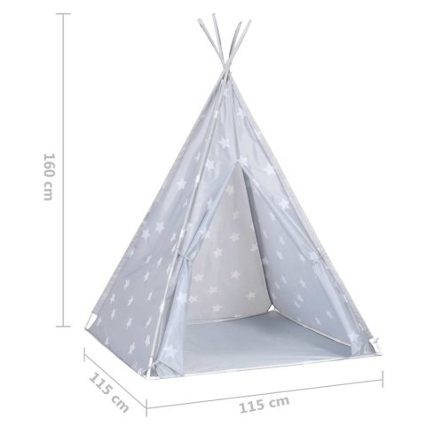 NAMIOT TIPI DLA DZIECI TORBA POLIESTER SZARY 115X115X160CM