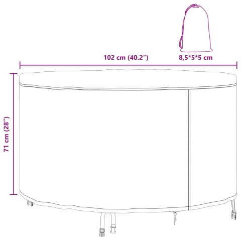 POKROWIEC NA MEBLE OGRODOWE 102X102X71CM TKANINA 420D
