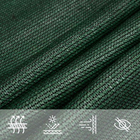 ŻAGIEL PRZECIWSŁONECZNY 160G/M² CIEMNOZIELONY 5X7X7M HDPE