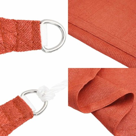 ŻAGIEL PRZECIWSŁONECZNY 160G/M² TERAKOTA 3,6X3,6X3,6M HDPE