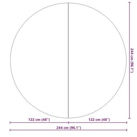 MATA POD BASEN JASNOSZARA Ø244CM GEOWŁÓKNINA POLIESTROWA