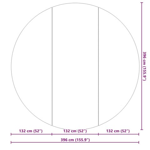 MATA POD BASEN JASNOSZARA Ø396CM GEOWŁÓKNINA POLIESTROWA
