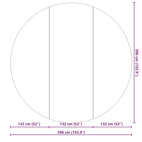 MATA POD BASEN JASNOSZARA Ø396CM GEOWŁÓKNINA POLIESTROWA