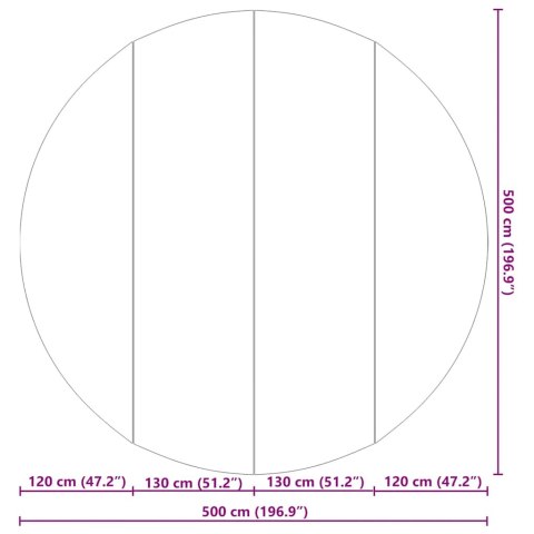 MATA POD BASEN JASNOSZARA Ø500CM GEOWŁÓKNINA POLIESTROWA