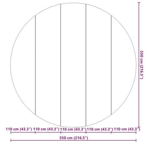 MATA POD BASEN JASNOSZARA Ø550CM GEOWŁÓKNINA POLIESTROWA