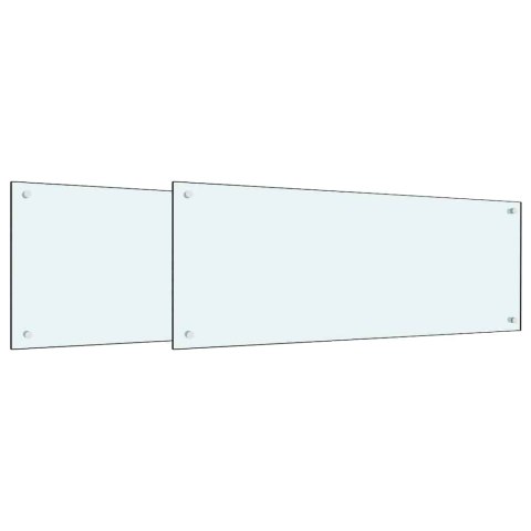 PRZÓD KUCHENNY 2 PCS BIAŁY 100X40CM SZKŁO HARTOWANE