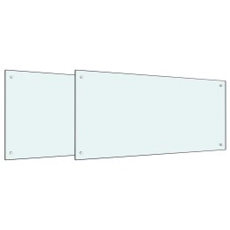 PRZÓD KUCHENNY 2 PCS BIAŁY 100X50CM SZKŁO HARTOWANE