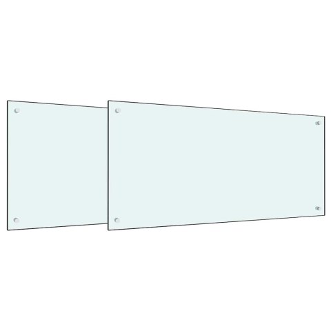 PRZÓD KUCHENNY 2 PCS BIAŁY 100X50CM SZKŁO HARTOWANE