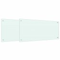 PRZÓD KUCHENNY 2 PCS BIAŁY 90X40CM SZKŁO HARTOWANE