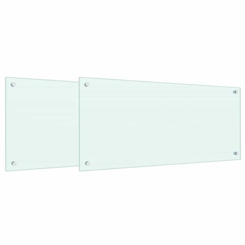 PRZÓD KUCHENNY 2 PCS BIAŁY 90X40CM SZKŁO HARTOWANE
