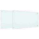 PRZÓD KUCHENNY 2 PCS BIAŁY 90X50CM SZKŁO HARTOWANE
