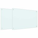 PRZÓD KUCHENNY 2 PCS BIAŁY 90X60CM SZKŁO HARTOWANE