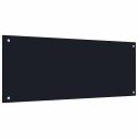 PRZÓD KUCHENNY 2 PCS CZARNY 100X40CM SZKŁO HARTOWANE