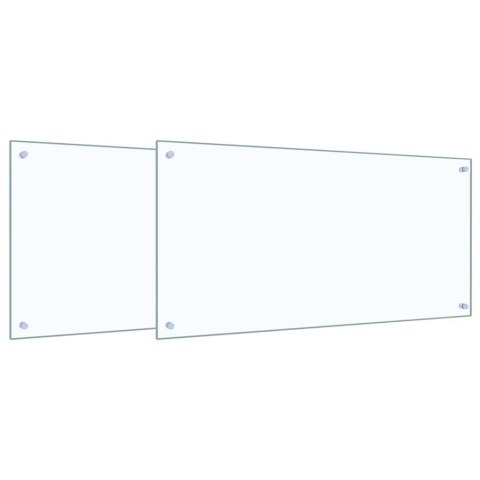 PRZÓD KUCHENNY 2 PCS PRZEZROCZYSTY 100X50CM SZKŁO HARTOWANE