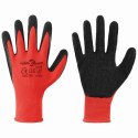 RĘKAWICE ROBOCZE 24 PCS CZERWONY I CZARNY 7 / S POWŁOKA LATEKSOWA