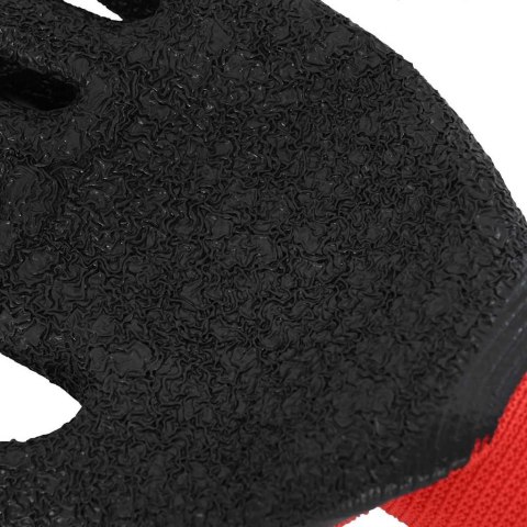 RĘKAWICE ROBOCZE 24 PCS CZERWONY I CZARNY 7 / S POWŁOKA LATEKSOWA
