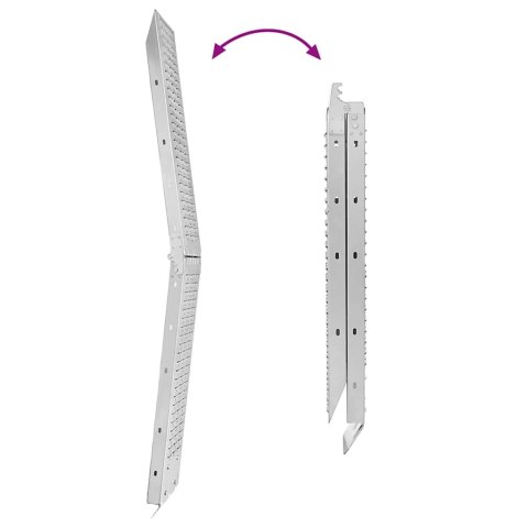 RAMPA ZAŁADUNKOWA SREBRNY 185X22,5X4,5CM