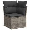 VidaXL Zestaw Sof na Ogród z poduszką 12 pcs Szary Rattan poli