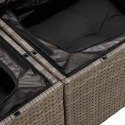 VidaXL Zestaw Sof na Ogród z poduszką 12 pcs Szary Rattan poli