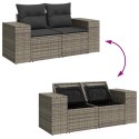 VidaXL Zestaw Sof na Ogród z poduszką 8 pcs Szary Rattan poli