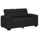 SOFA 2-OSOBOWA CZARNA 120CM TKANINA