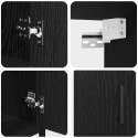 ZESTAW MEBLI ŁAZIENKOWYCH Z PÓŁKĄ Z DRZWIAMI 3 PCS CZARNY DĄB