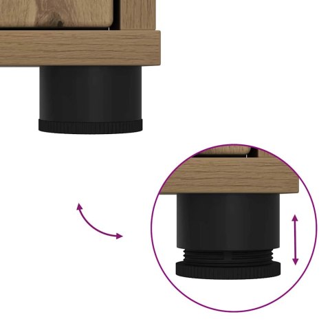 ZESTAW MEBLI ŁAZIENKOWYCH Z SZUFLADĄ 3 PCS DĄB RZEMIEŚLNICZY