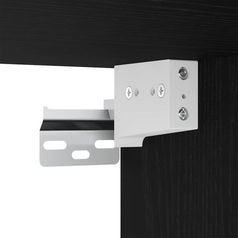 ZESTAW MEBLI ŁAZIENKOWYCH Z SZUFLADĄ Z PÓŁKĄ 2 PCS CZARNY DĄB