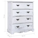 KOMODA BIAŁA 60X30X75CM DREWNIANA