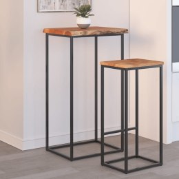 BLAT DO STOŁU 40X40X2,5CM DREWNO AKACJOWE NATURALNA KRAWĘDŹ