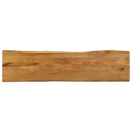 BLAT STOŁU 180X40X2,5CM NATURALNA KRAWĘDŹ LITE DREWNO MANGO