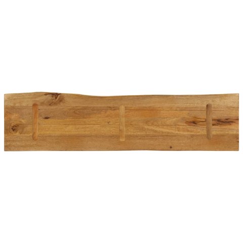 BLAT STOŁU 180X40X2,5CM NATURALNA KRAWĘDŹ LITE DREWNO MANGO