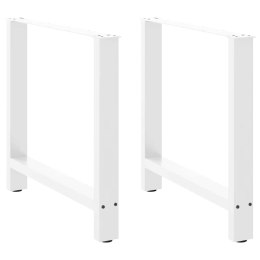 VidaXL Nogi do stołu jadalnego białe 2 szt. 70x(72-73) cm stal