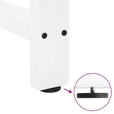 VidaXL Nogi do stołu jadalnego białe 2 szt. 70x(72-73) cm stal